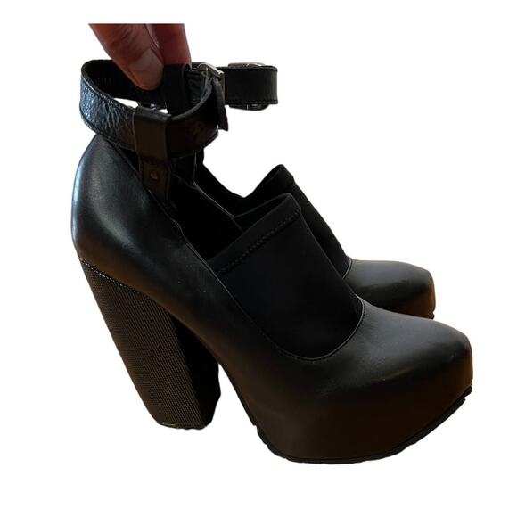 Anthropogie miista 5.5 Hilda $250 Sole Platform Sock MaryJane Heels Shoes Black - Picture 4 of 9